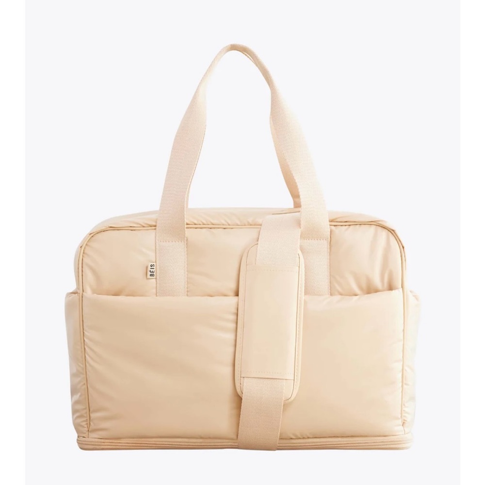 Beis Expandable Duffle Beige
